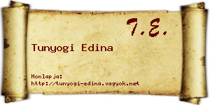 Tunyogi Edina névjegykártya
