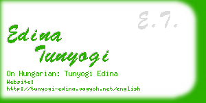 edina tunyogi business card